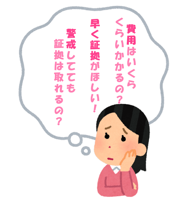 費用はいくら　証拠