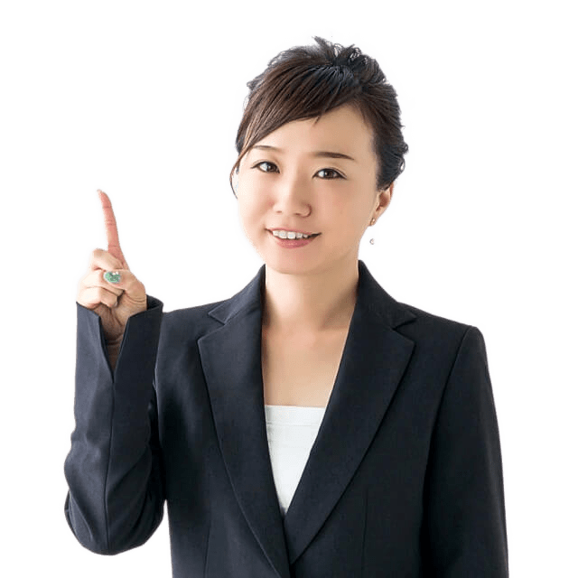 三重県で探偵を探している方へ向けに指先案内している女性の写真